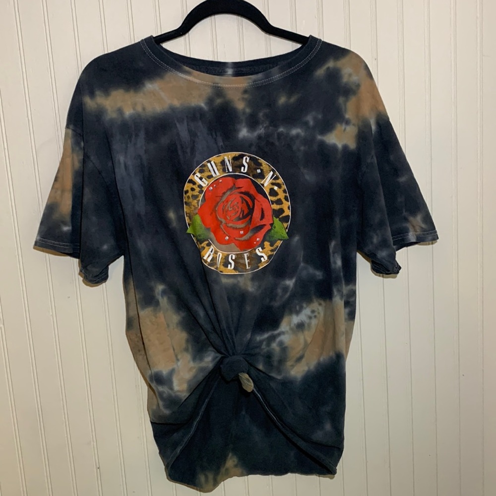 Bleached dyed Guns n Roses t-shirt